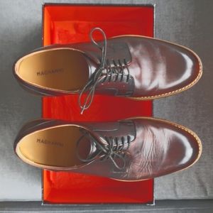 Magnanni Aliva Plain Toe Derby Brown Leather 9.5M